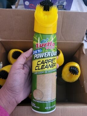 Lot Of 2 Turtle Wax Oxy  Power Out Carpet Cleaner 18 Oz W Scrub Brush Profession